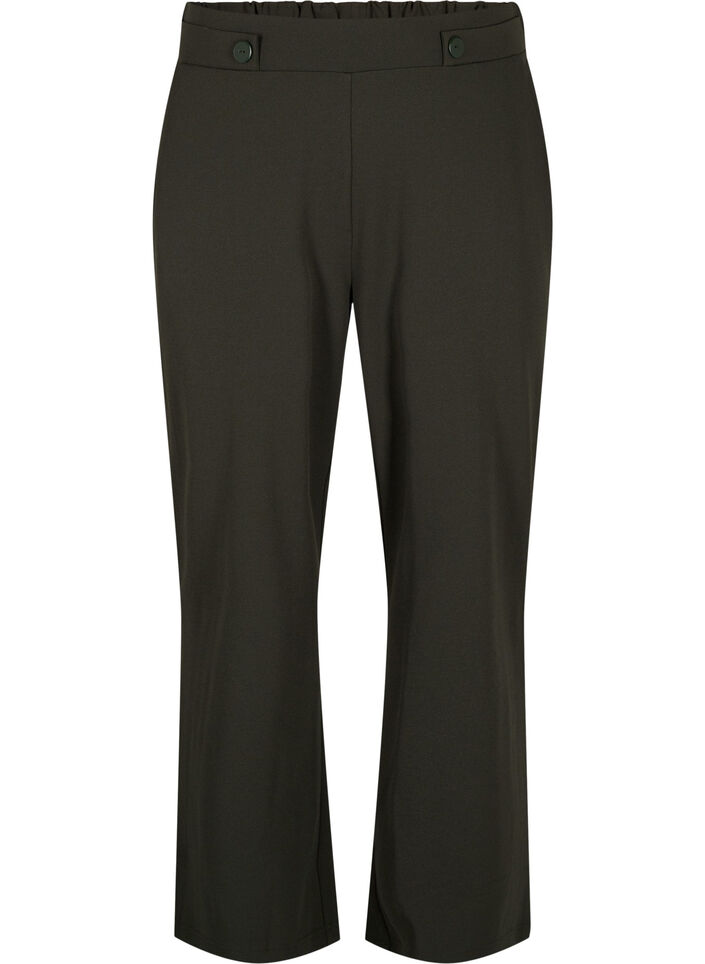 Ledige bukser med lommer, Grønn, Packshot image number 0