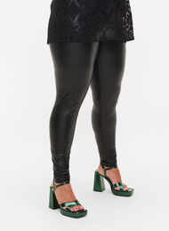 Coated leggings med for, Black, Model