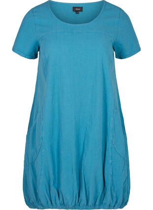 Kjole med lommer, Storm Blue, Packshot image number 0