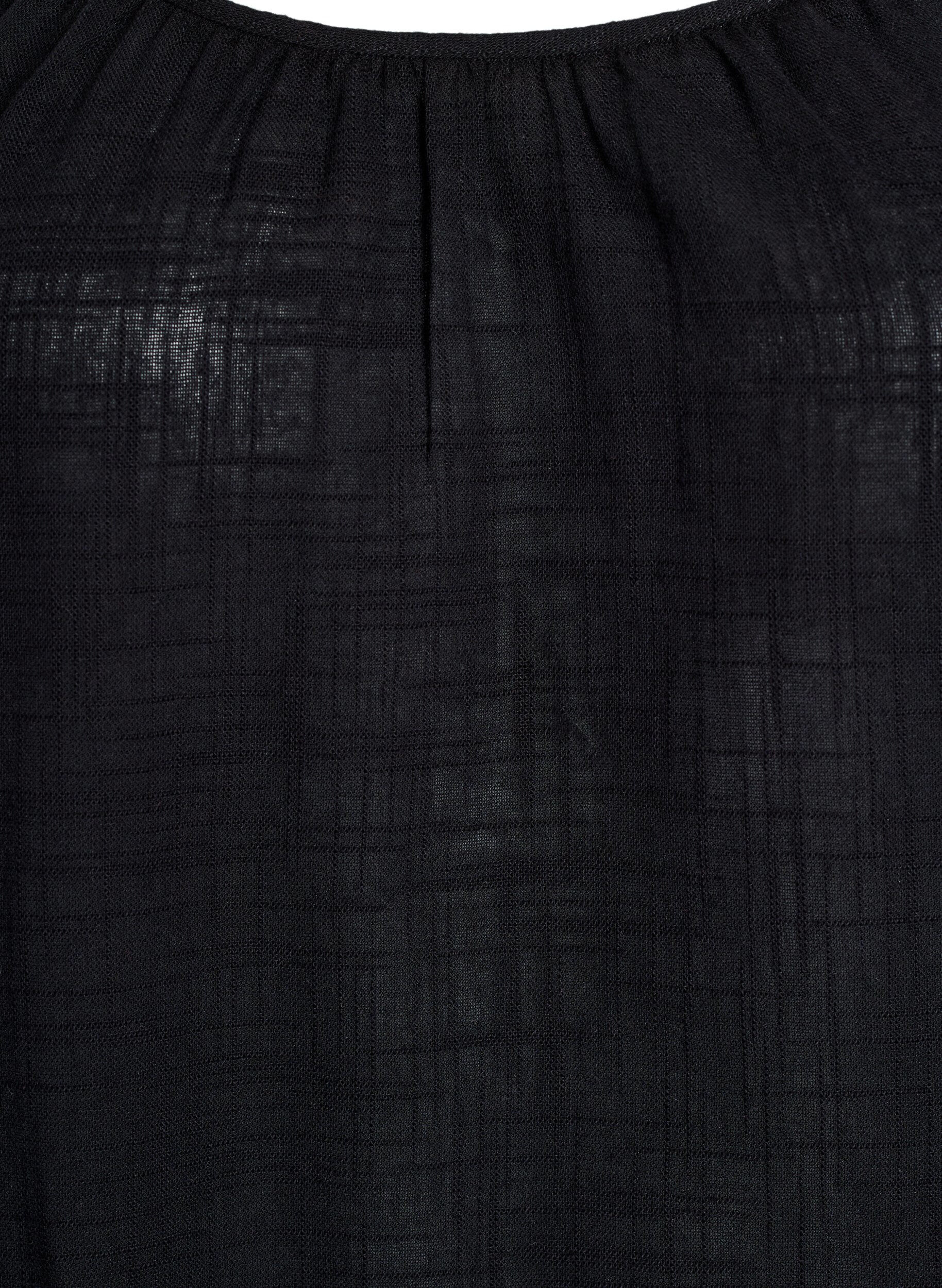 Zizzi FLASH - Kjole med stropper i bomull i mellomlengde, Svart, Packshot image number 2