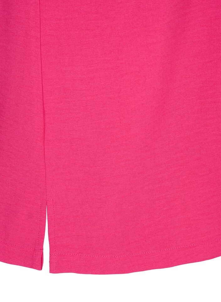 Ermeløs overdel med rynkedetaljer, Rosa, Packshot image number 4