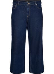 Myra jeans med h&oslash;y midje og wide fit, Bl&aring;