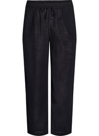 FLASH - Bukse med rett passform og høy midje, Svart FLASH - Bukse med rett passform og høy midje