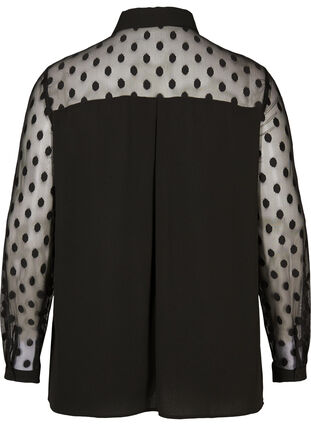 Skjorte med mesh, Black, Packshot image number 1