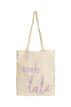 Tote bag med trykk, Lilla, Packshot image number 0