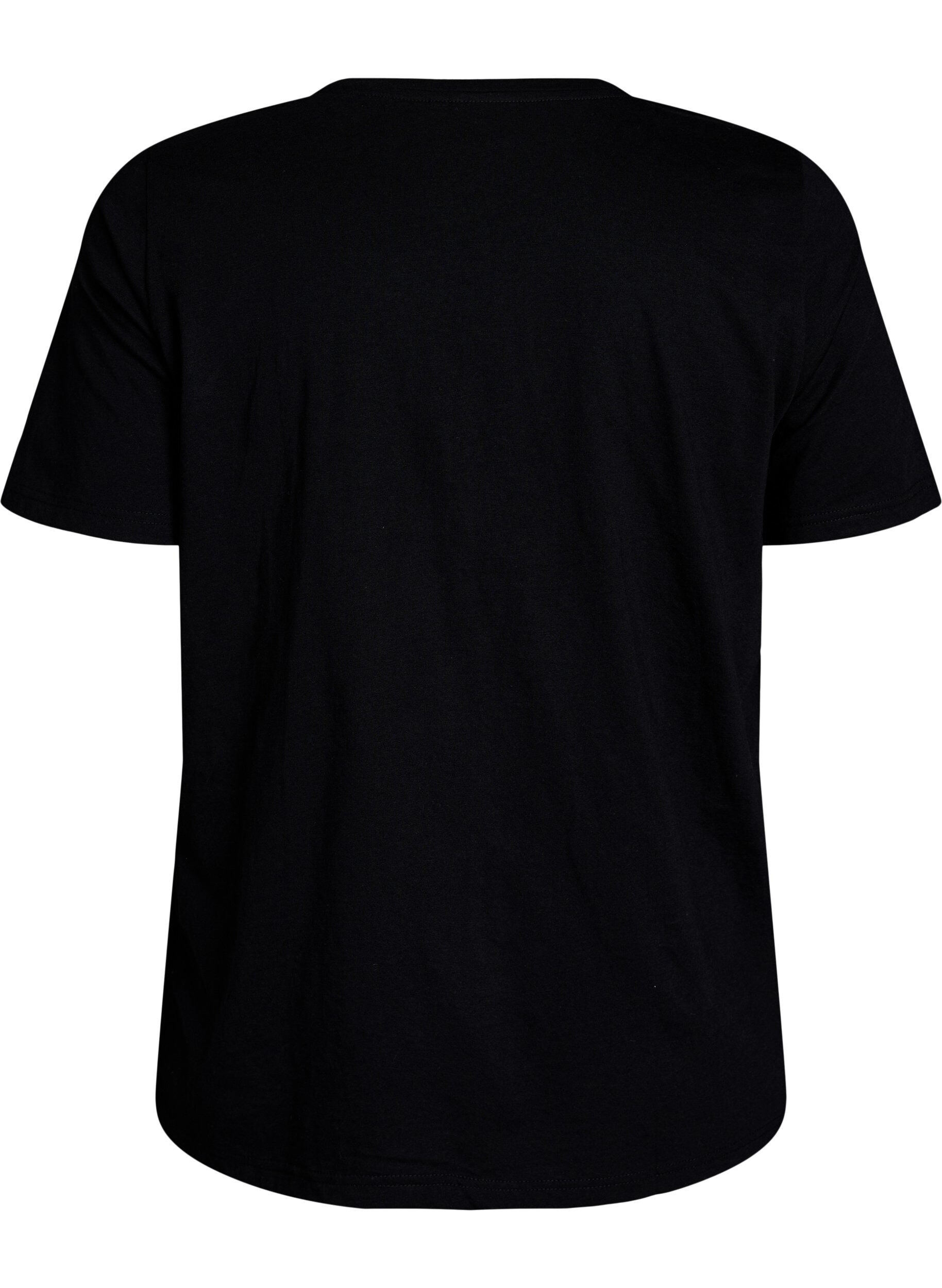 ZizziT-skjorte med trykk, Svart, Packshot image number 1