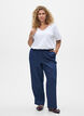 Jeans med rett passform og elastisk linning, Bl&aring;, Model image number 0