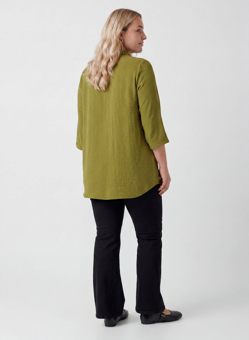 Tunika med 3/4 ermer, Gr&oslash;nn, Model image number 2