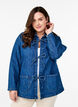 Denimjakke med knytelukking og lommer, Blue Denim, Model image number 0