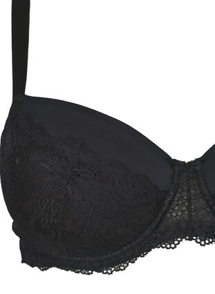 Zizzi BH med blonder og polstring, Svart, Packshot image number 2