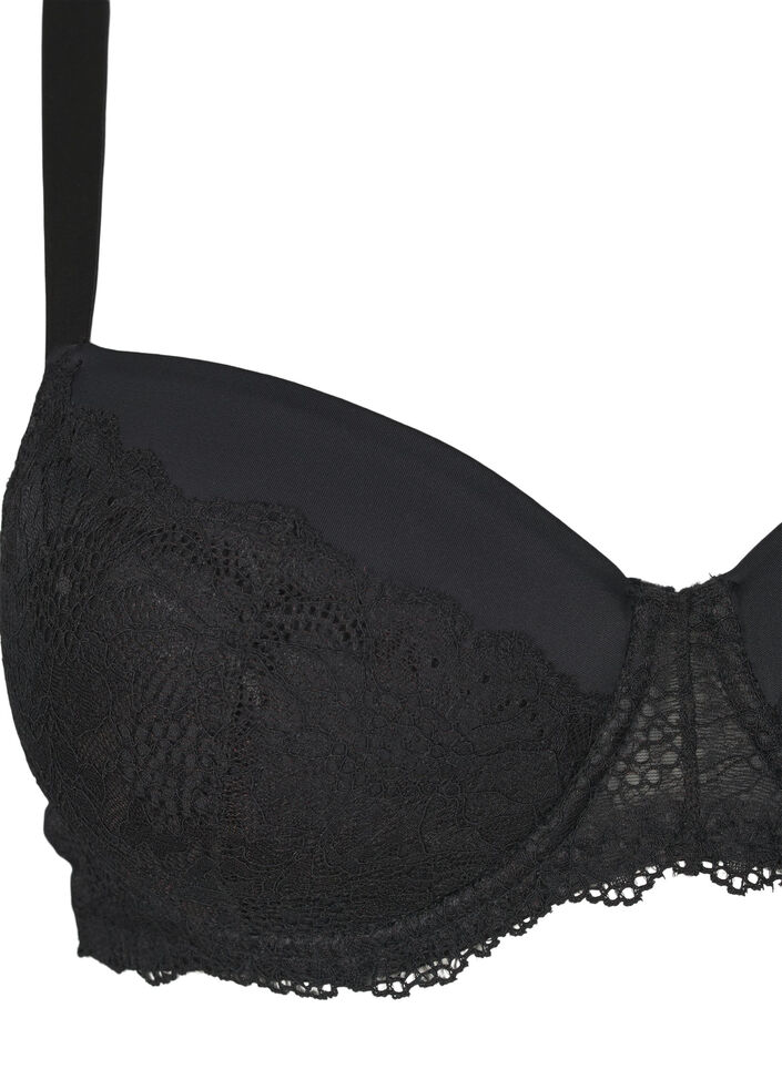 BH med blonder og polstring, Svart, Packshot image number 2