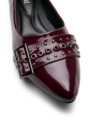 Zizzi Wide fit - Ballerina med stropp og studs, Decadent Chocolate, Packshot image number 3