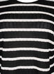 Bluse med striper og lange ermer, Black Sand Stripe, Packshot image number 2