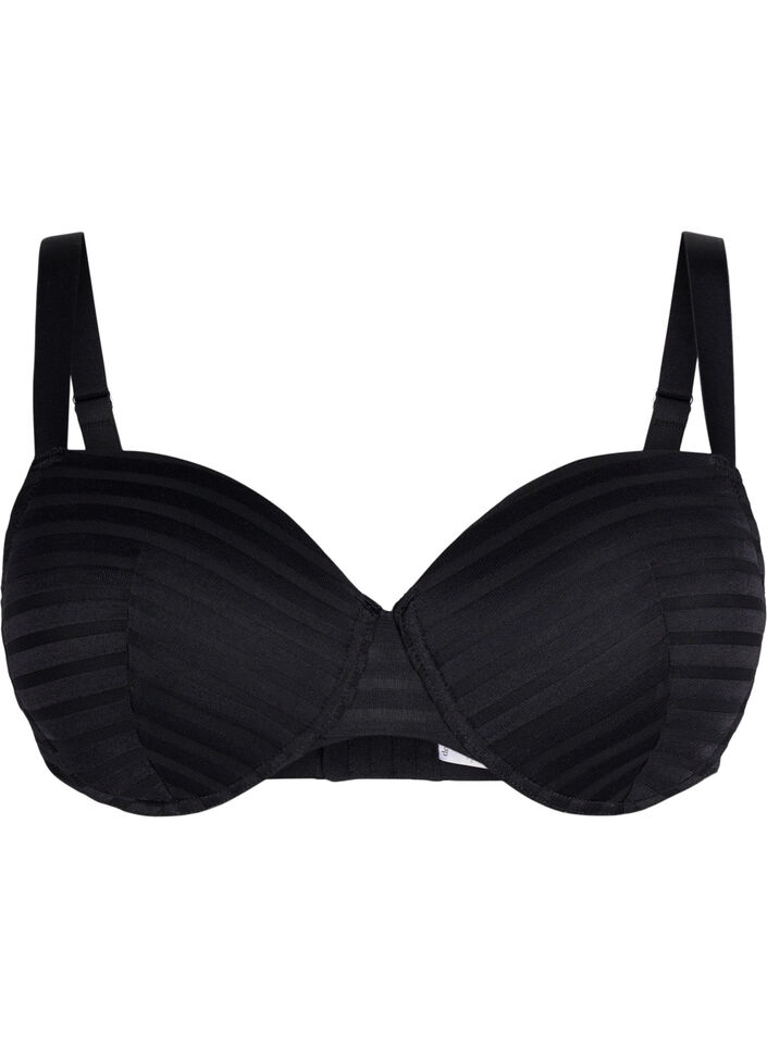 Vattert BH med bøyle, Black, Packshot image number 0