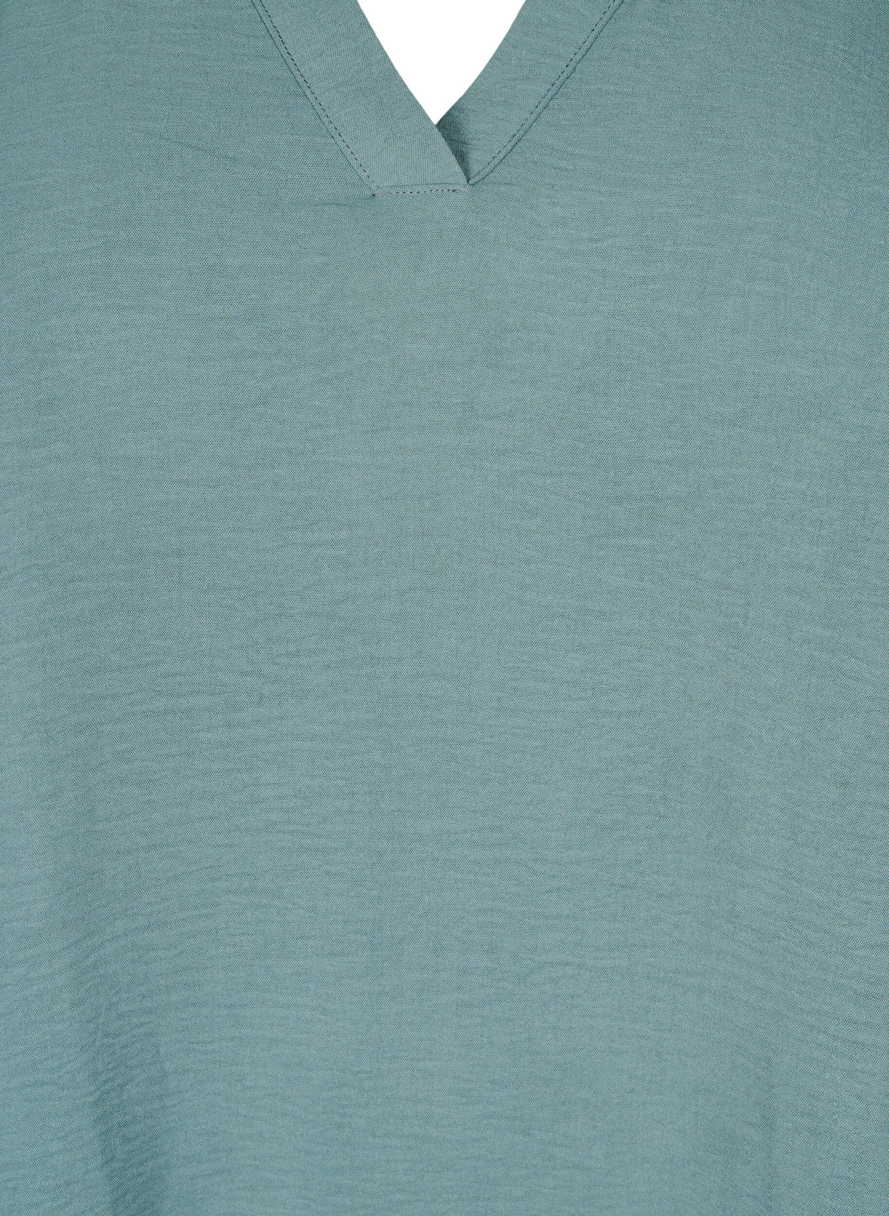 ZizziBluse med 3/4 ermer, Gr&oslash;nn, Packshot image number 2