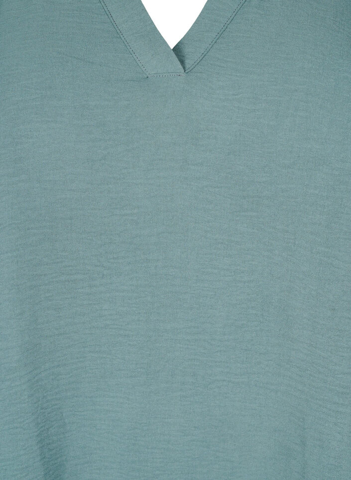 Bluse med 3/4 ermer, Gr&oslash;nn, Packshot image number 2