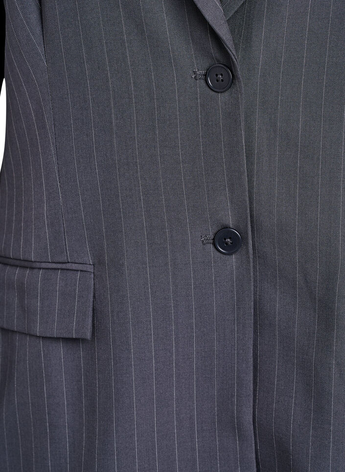 Blazer med lommer og splitter, Gr&aring;, Packshot image number 2
