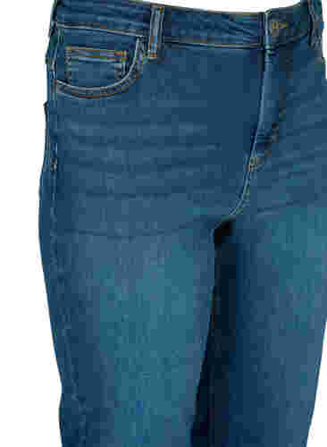 Gemma jeans med push-up effekt og høyt liv, Blue denim, Packshot image number 2