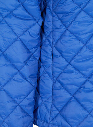 Quiltet lett jakke med glidelås og lommer, Dazzling Blue, Packshot image number 3
