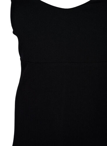 Kjole med stropper og ribb, Black, Packshot image number 2