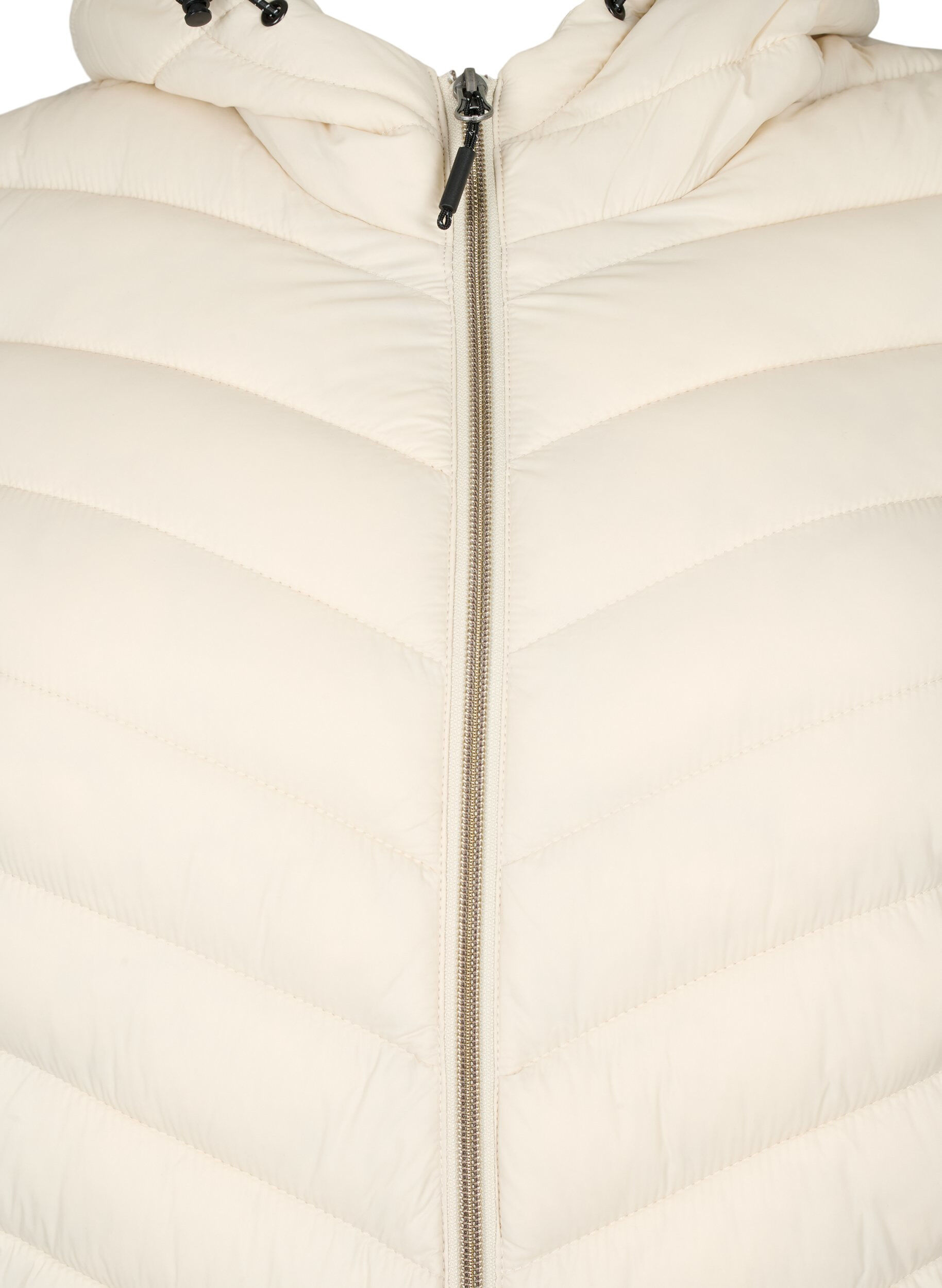 Zizzi Lett jakke med hette, Beige, Packshot image number 2