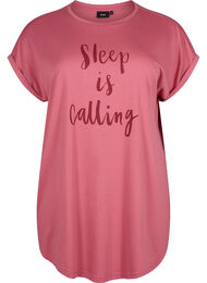 Kortermet nattkjole med teksttrykk, Slate Rose Sleep