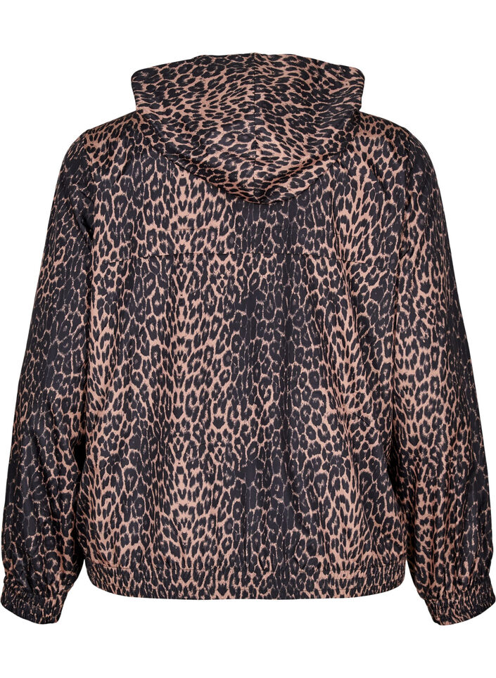Sportsjakke med leopardmønster og hette, Leo AOP, Packshot
