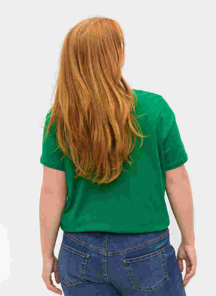 T-skjorte i bomull med tekst på brystet, Jolly Green, Model image number 1