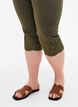 Knebukser med høy midje og engelsk broderi, Dusty Olive, Model image number 2