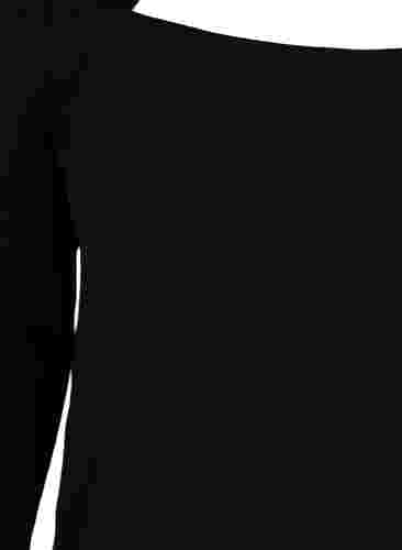 Langermet bluse med utskjæringer, Black, Packshot image number 2