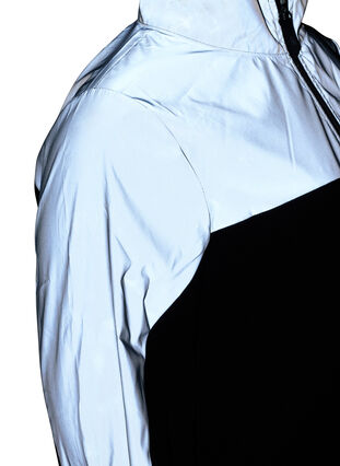 Treningsjakke med fleece og refleks, Black, Packshot image number 3