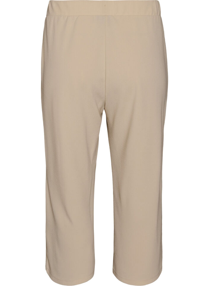 Loose fit bukser med 7/8 lengde, Beige, Packshot image number 1