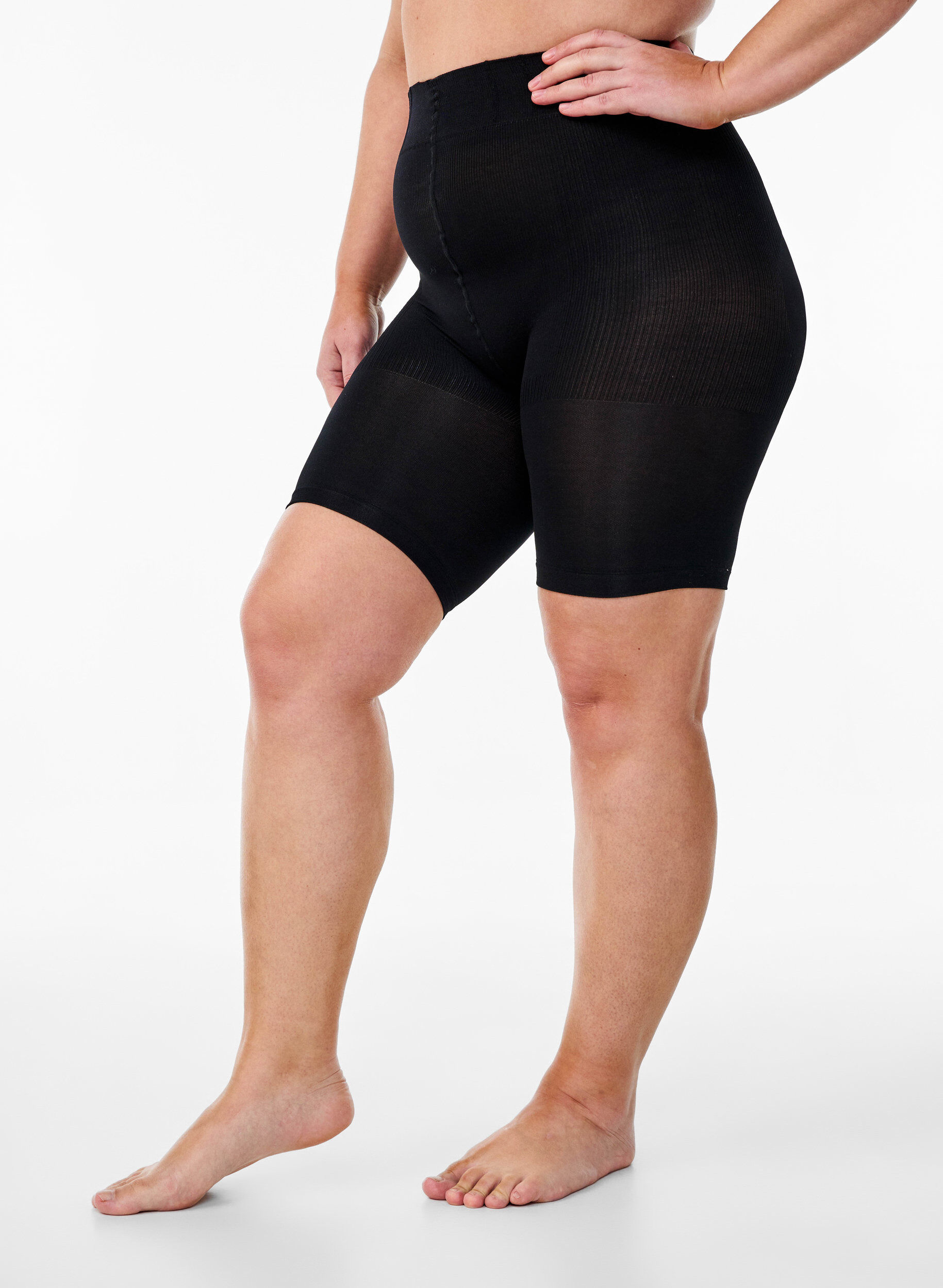 2-pakning push-up shorts i 60 denier med shaping-effekt, Svart, Model