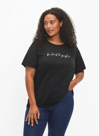 FLASH - T-skjorte med motiv, Black Be Kind, Model