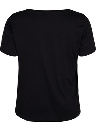 T-skjorte til trening med trykk, Black w. Cardio, Packshot image number 1