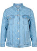 Dongerijakke med ødeleggelsesmønster, Blue denim, Packshot image number 0