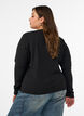 Figurn&aelig;r cardigan med knytelukkinger, Svart, Model image number 2