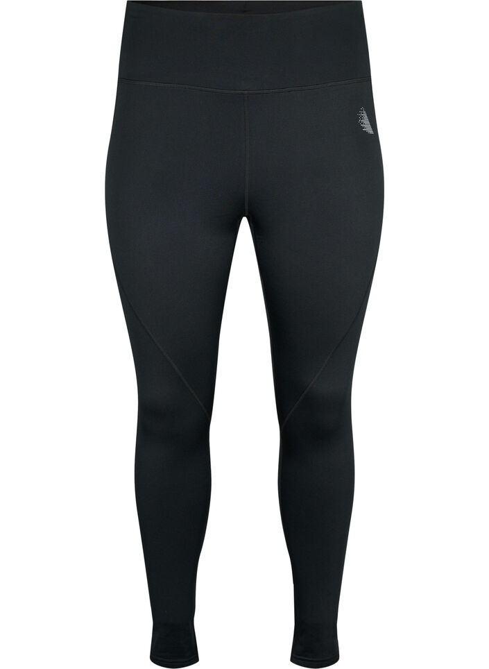 Treningstights med fleece f&ocirc;r, Svart, Packshot image number 0
