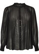Viskosebluse med en volangkrage, Svart, Packshot image number 0
