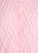Kabelstrikket cardigan med perleknapper, Rosa, Packshot image number 2