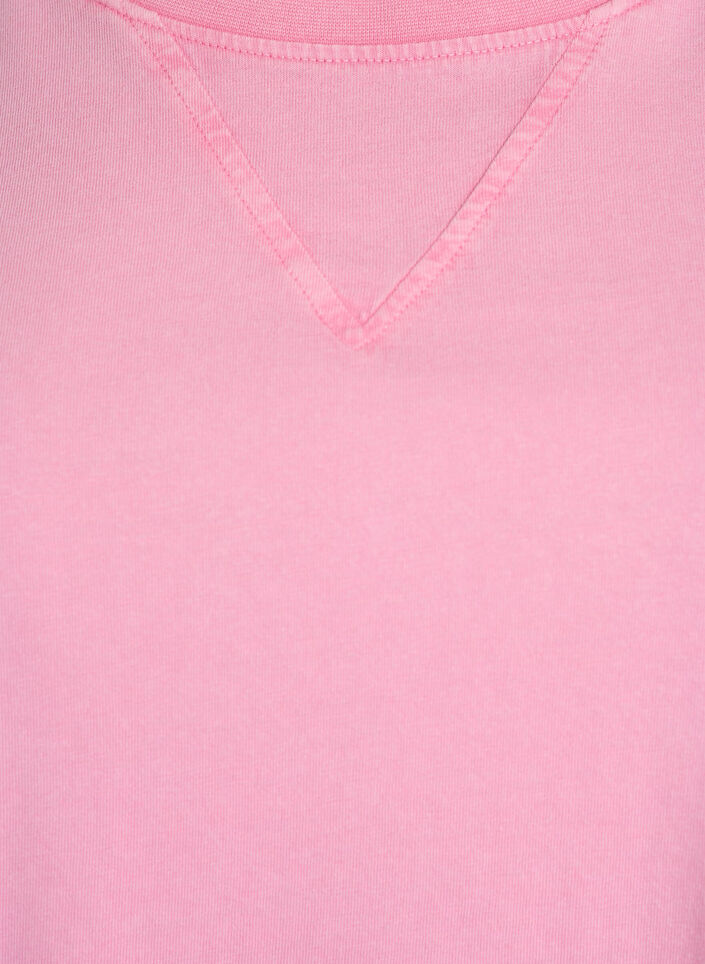 Boxy t-skjorte i økologisk bomull, Rosa, Packshot image number 2