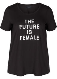 T-skjorte med print, Black FUTURE 
