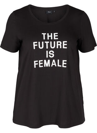 T-skjorte med print, Black FUTURE , Packshot image number 0