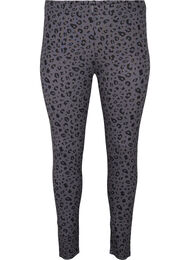Viskose leggings med leopardmønster, Grey Leo