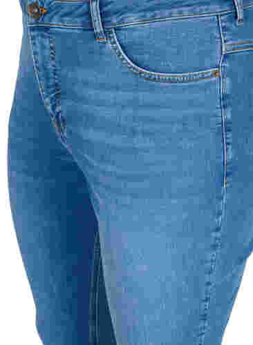 Bea jeans med et ekstra høyt liv, Blue denim, Packshot image number 2