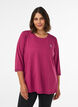 Treningsgenser med 3/4-ermer, Rosa, Model image number 0