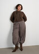 Cardigan med sl&oslash;yfeb&aring;nd og knapper, Brun, Model image number 1