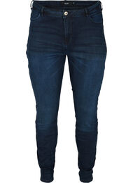 Super slim Amy jeans med høyt liv, Dark blue denim