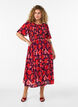 Kjole med smocking og blomstertrykk, Lilla, Model image number 0