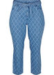 Cropped Mille jeans med destroy-mønster, Blue Denim, Packshot image number 0